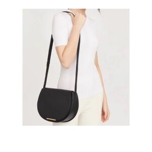 Cuyana Saddle Black Crossbody Bag